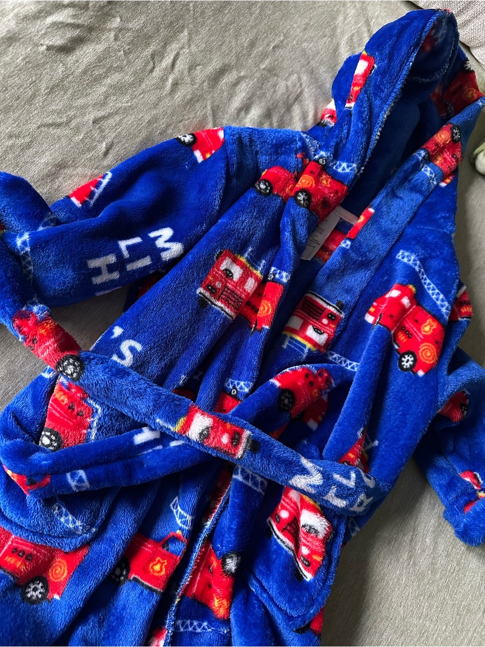 Toddler Firetruck Robe - Picture 3 of 4